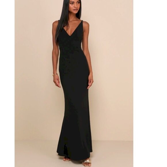 Melora Black Sleeveless Maxi Dress Size Medium by Lulu's NWOT - Picture 1 of 7